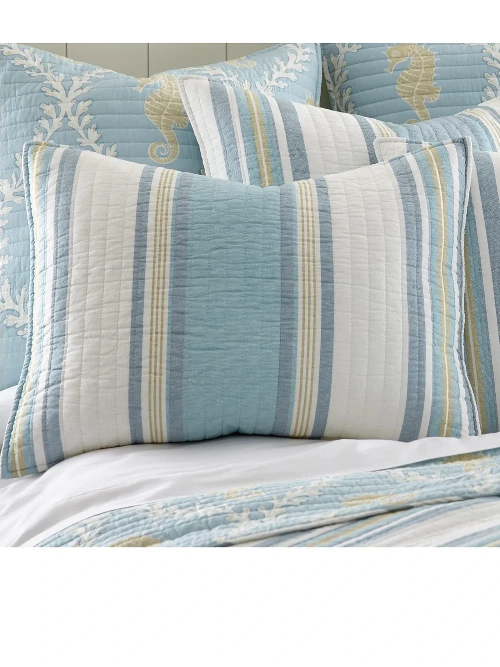 Levtex Home - Kailua Quilt Set - King Quilt + Two King Pillow Shams - Stripe